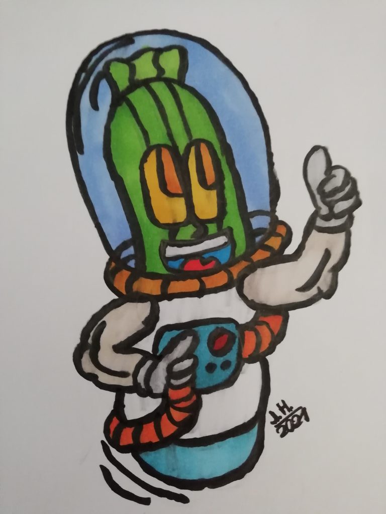 Zucchinie Astronaut